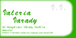 valeria varady business card